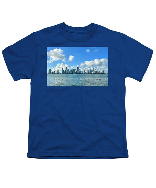 Brickell Bay from Key Biscayne Florida - Youth T-Shirt