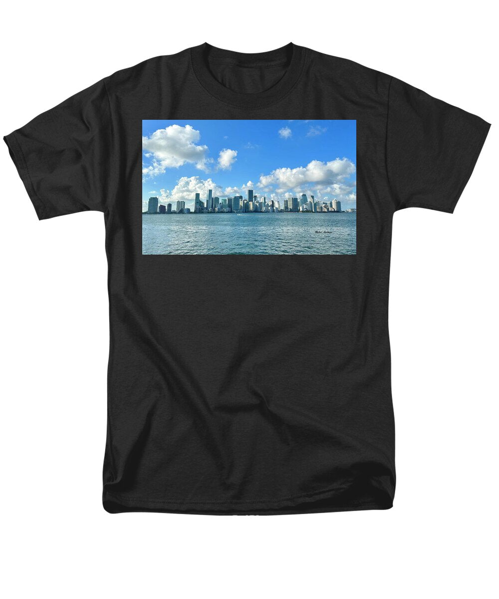 Brickell Bay from Key Biscayne Florida - Men's T-Shirt  (Regular Fit)