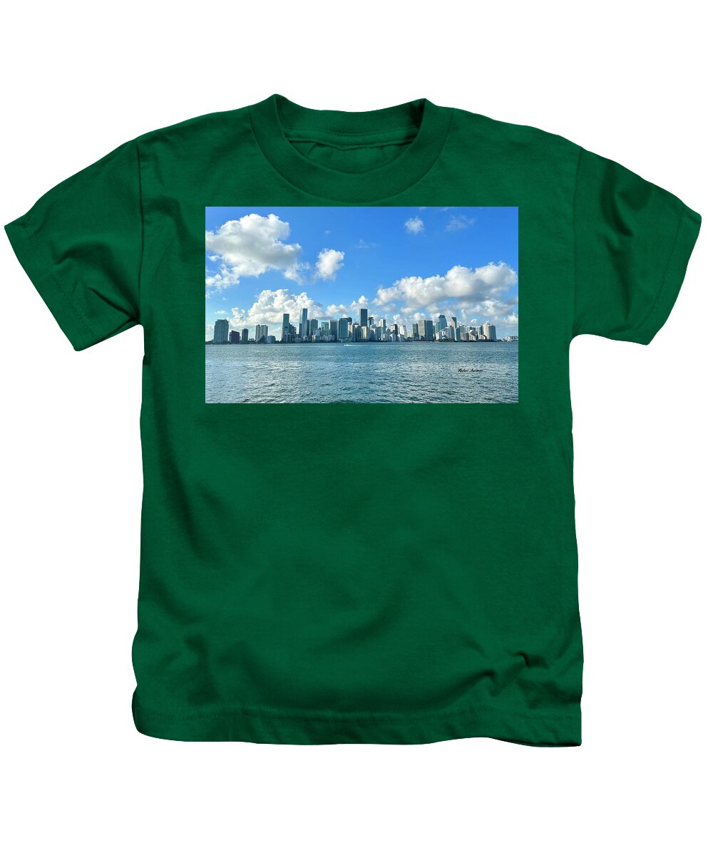 Brickell Bay from Key Biscayne Florida - Kids T-Shirt