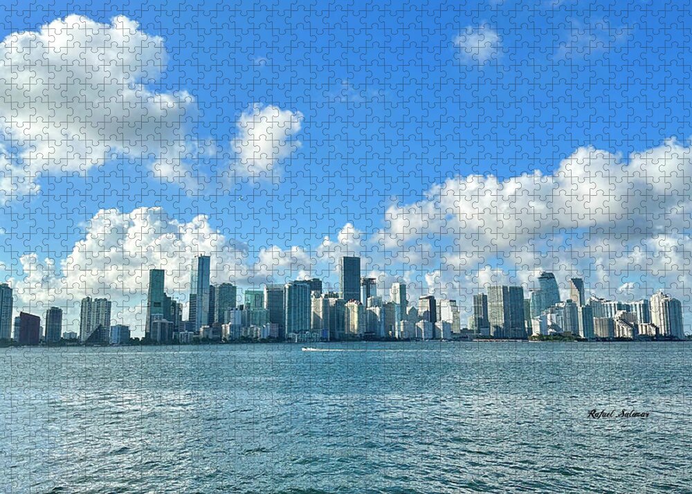 La baie de Brickell depuis Key Biscayne en Floride - Puzzle