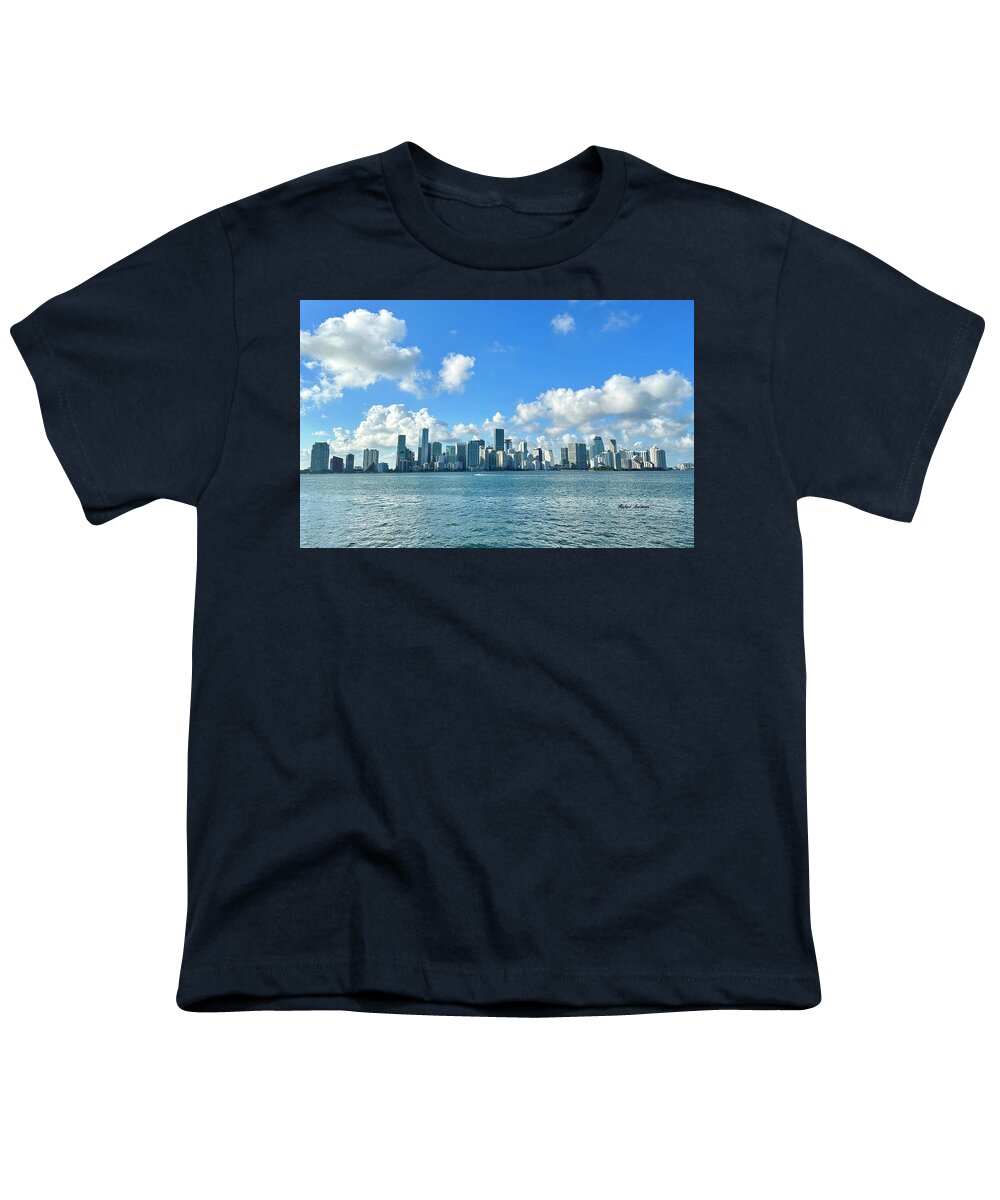 Brickell Bay depuis Key Biscayne en Floride - T-shirt pour jeunes