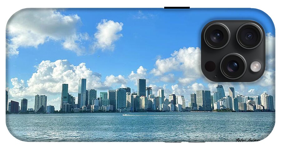 Brickell Bay from Key Biscayne Florida - Phone Case