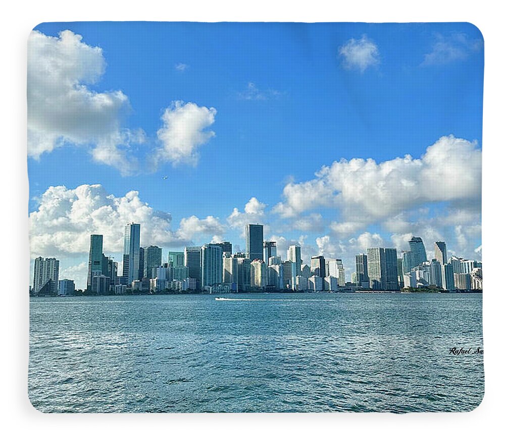 Brickell Bay from Key Biscayne Florida - Blanket