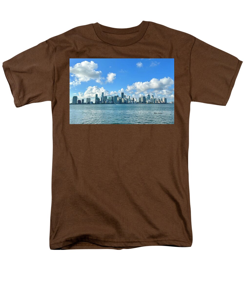 Brickell Bay from Key Biscayne Florida - Men's T-Shirt  (Regular Fit)