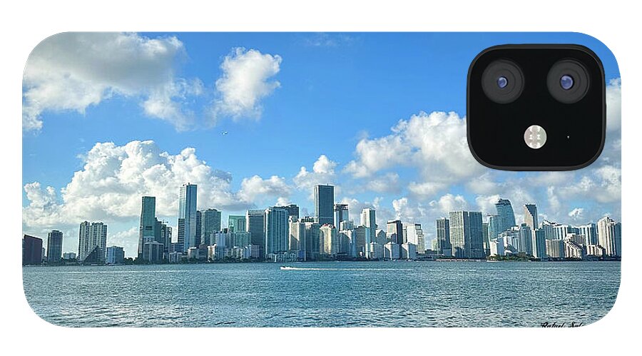 Brickell Bay from Key Biscayne Florida - Phone Case