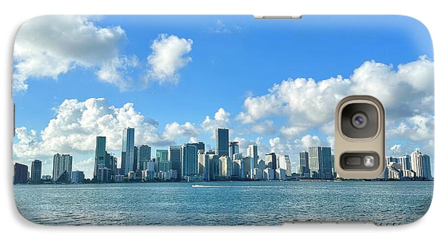 Brickell Bay from Key Biscayne Florida - Phone Case