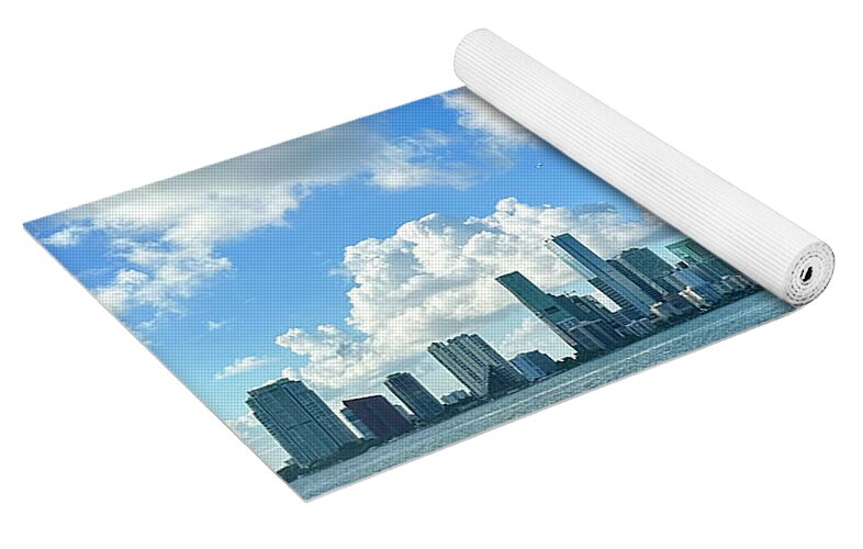 Brickell Bay from Key Biscayne Florida - Yoga Mat