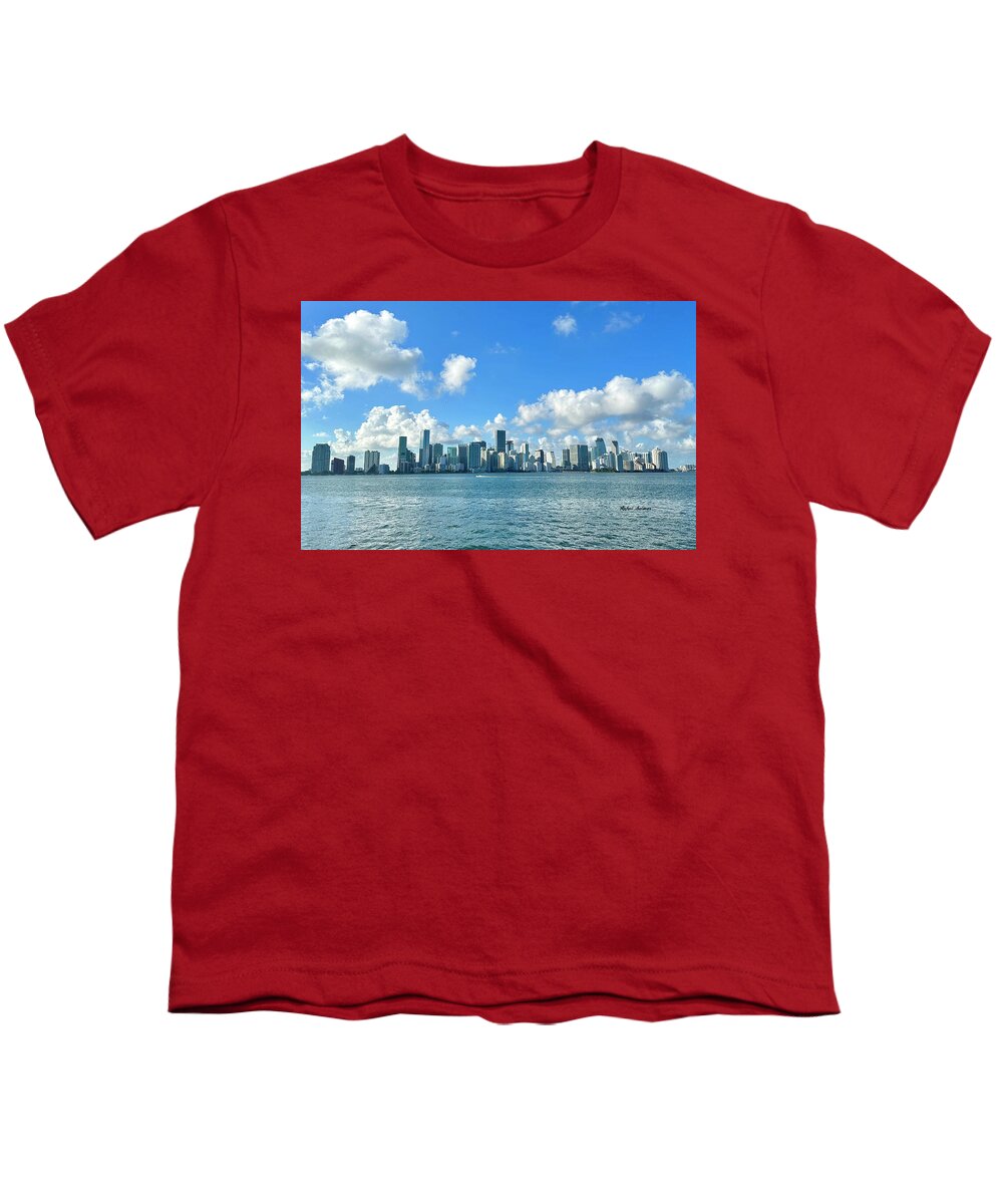 Brickell Bay depuis Key Biscayne en Floride - T-shirt pour jeunes