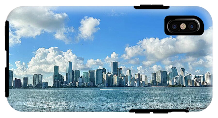 Brickell Bay from Key Biscayne Florida - Phone Case