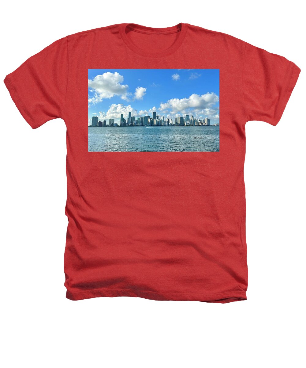 Brickell Bay from Key Biscayne Florida - Heathers T-Shirt