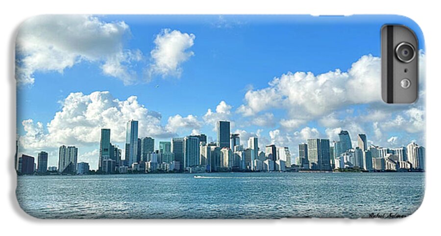 Brickell Bay from Key Biscayne Florida - Phone Case