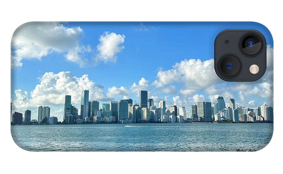 Brickell Bay from Key Biscayne Florida - Phone Case