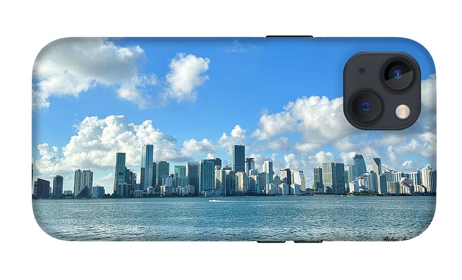 Brickell Bay from Key Biscayne Florida - Phone Case