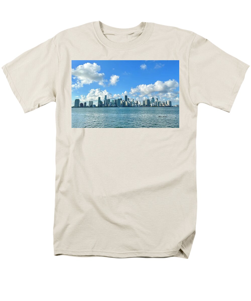 Brickell Bay from Key Biscayne Florida - Men's T-Shirt  (Regular Fit)