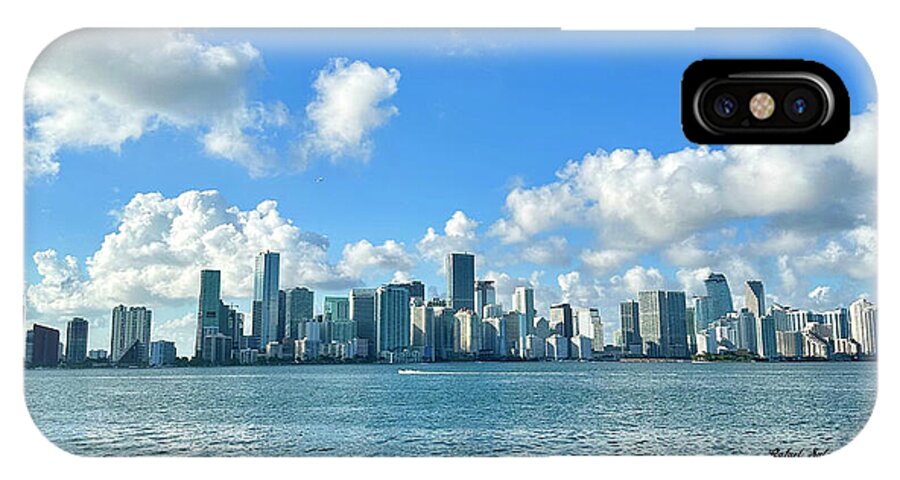 Brickell Bay from Key Biscayne Florida - Phone Case