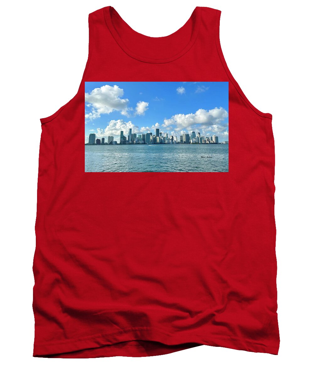 Brickell Bay from Key Biscayne Florida - Tank Top