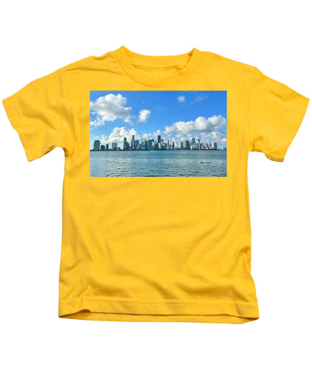 Brickell Bay from Key Biscayne Florida - Kids T-Shirt