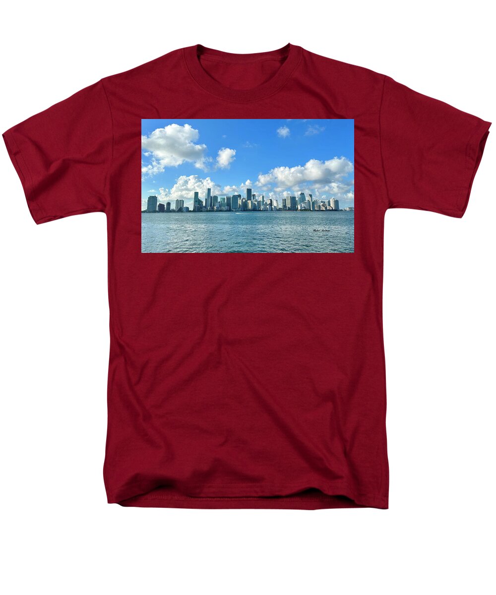 Brickell Bay from Key Biscayne Florida - Men's T-Shirt  (Regular Fit)