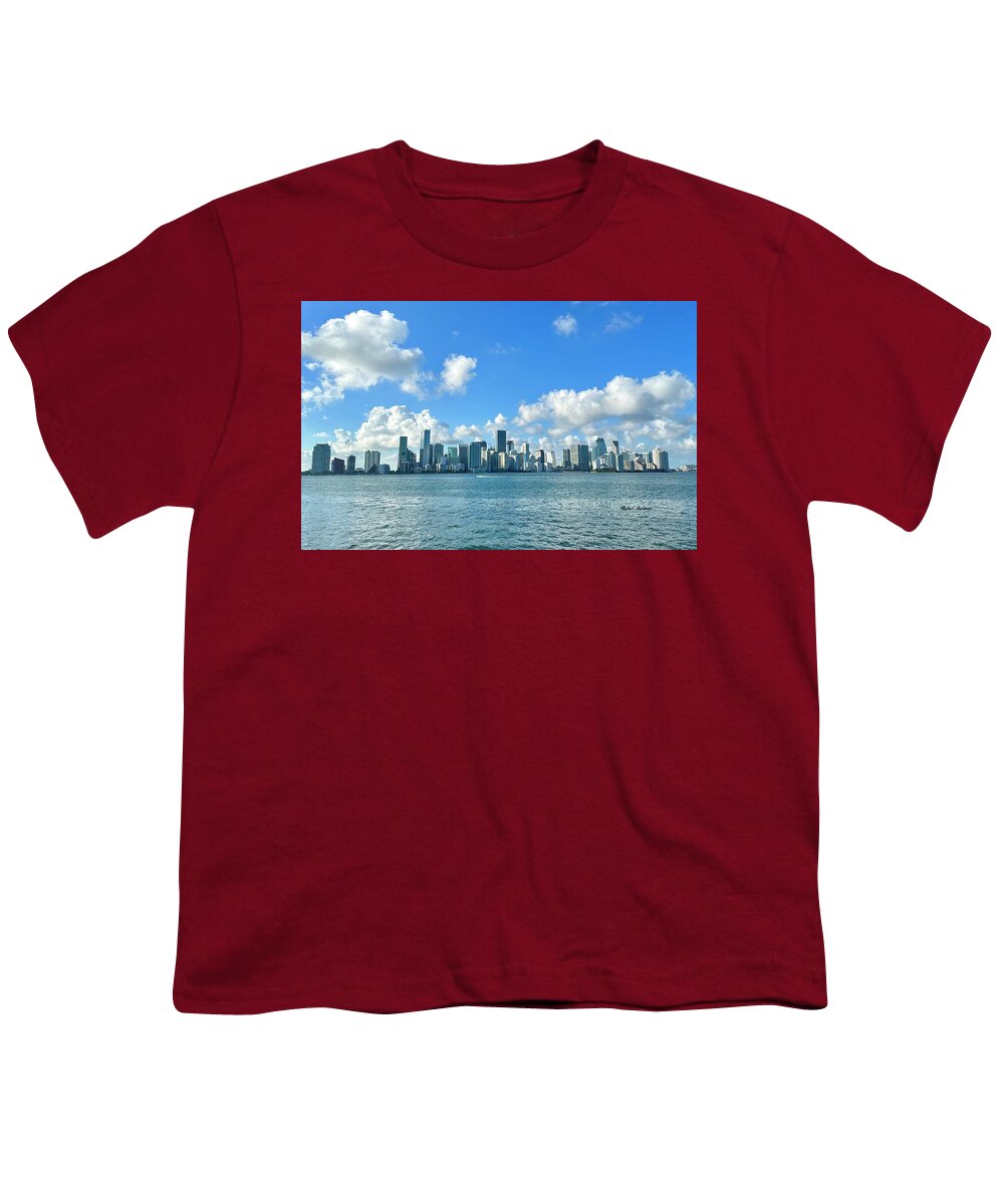 Brickell Bay depuis Key Biscayne en Floride - T-shirt pour jeunes