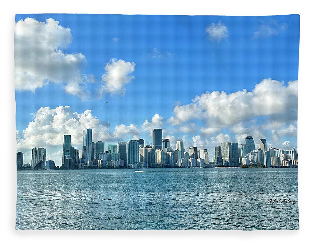 Brickell Bay from Key Biscayne Florida - Blanket