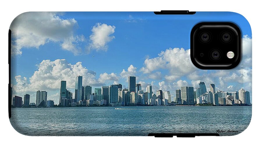 Brickell Bay from Key Biscayne Florida - Phone Case