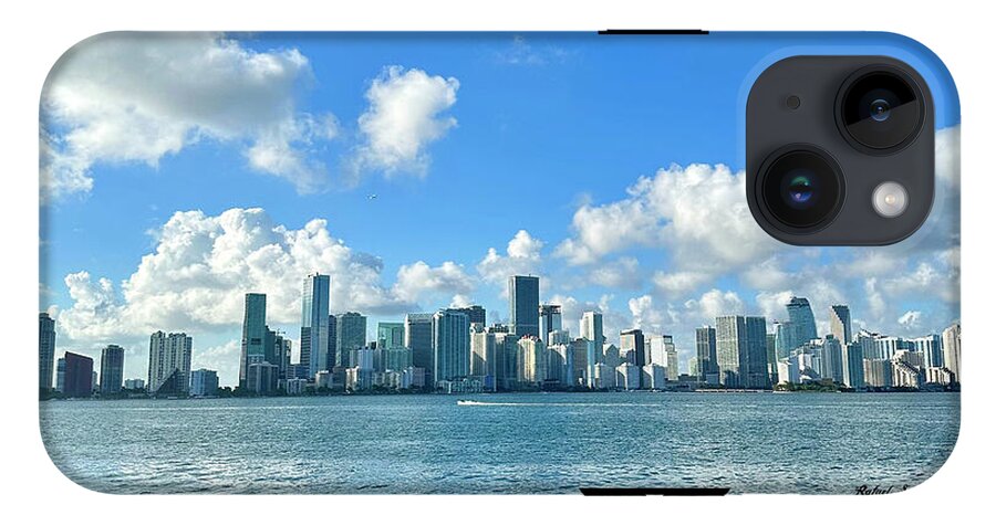 Brickell Bay from Key Biscayne Florida - Phone Case