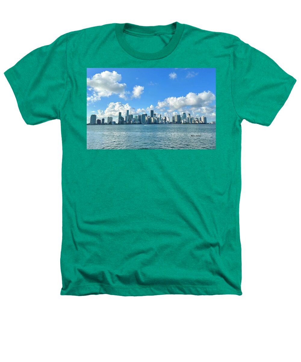 Brickell Bay from Key Biscayne Florida - Heathers T-Shirt