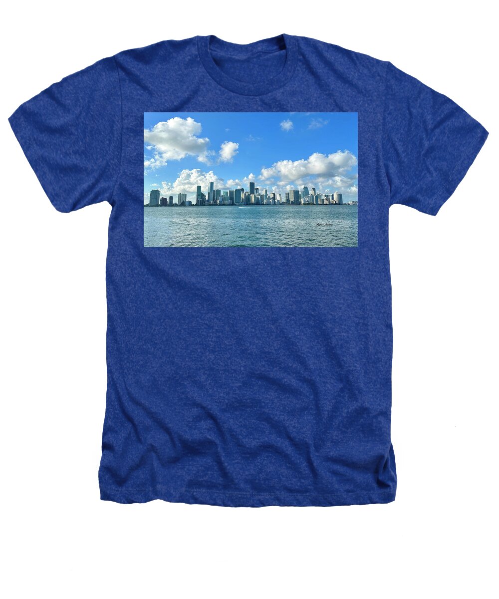 Brickell Bay from Key Biscayne Florida - Heathers T-Shirt