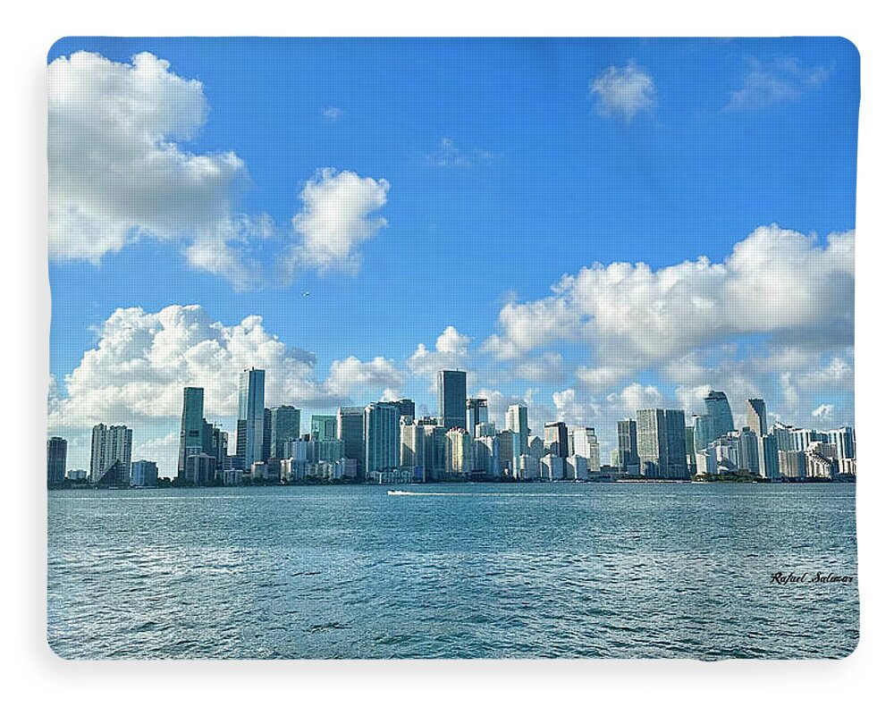 Brickell Bay from Key Biscayne Florida - Blanket