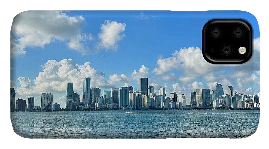 Brickell Bay from Key Biscayne Florida - Phone Case