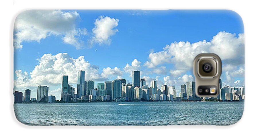 Brickell Bay from Key Biscayne Florida - Phone Case