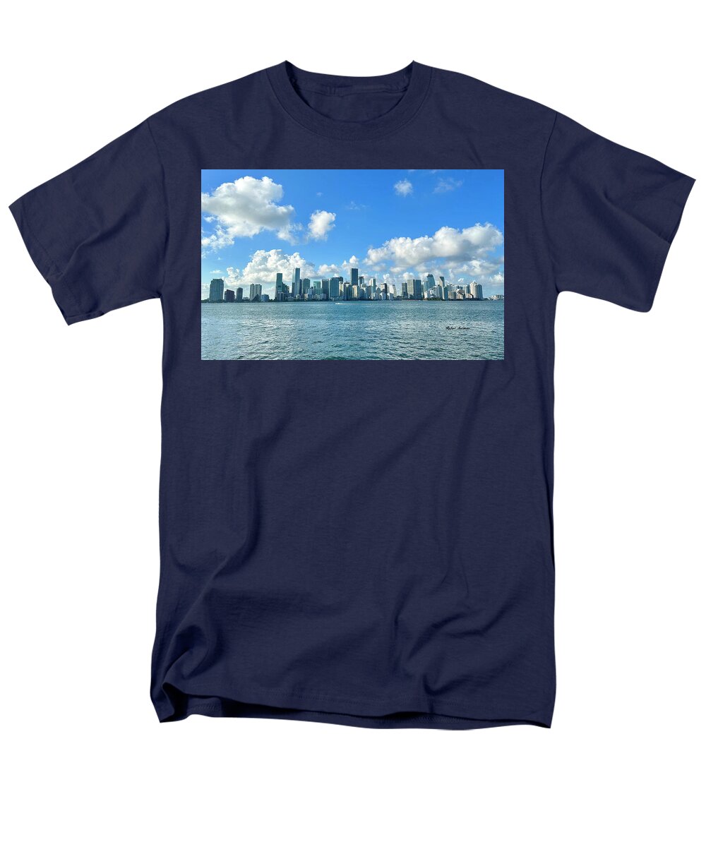 Brickell Bay from Key Biscayne Florida - Men's T-Shirt  (Regular Fit)