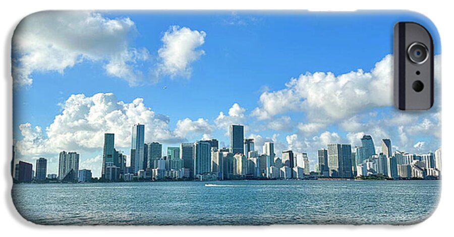 Brickell Bay from Key Biscayne Florida - Phone Case