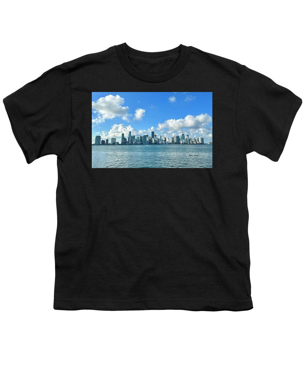 Brickell Bay depuis Key Biscayne en Floride - T-shirt pour jeunes