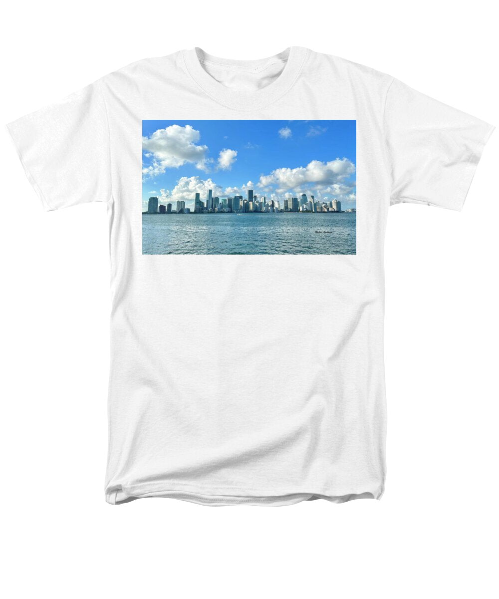 Brickell Bay from Key Biscayne Florida - Men's T-Shirt  (Regular Fit)