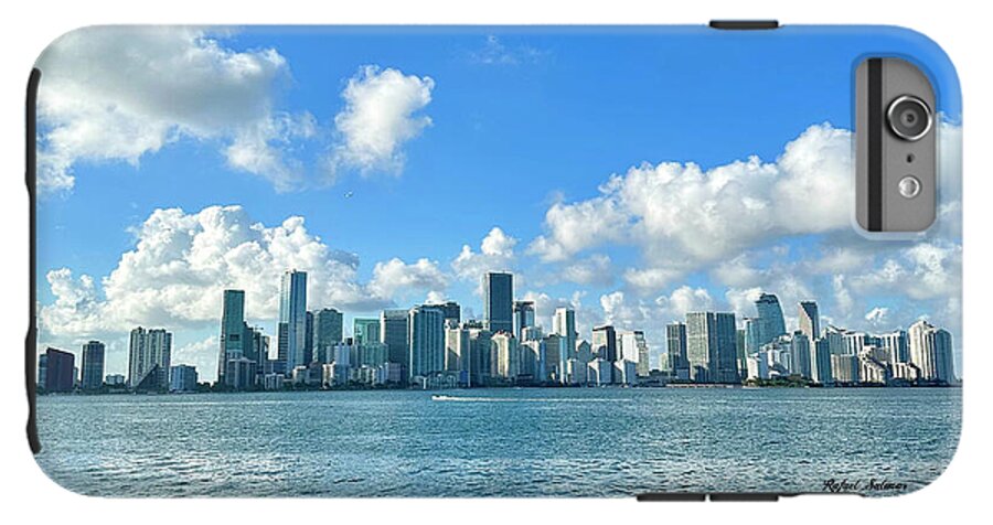 Brickell Bay from Key Biscayne Florida - Phone Case