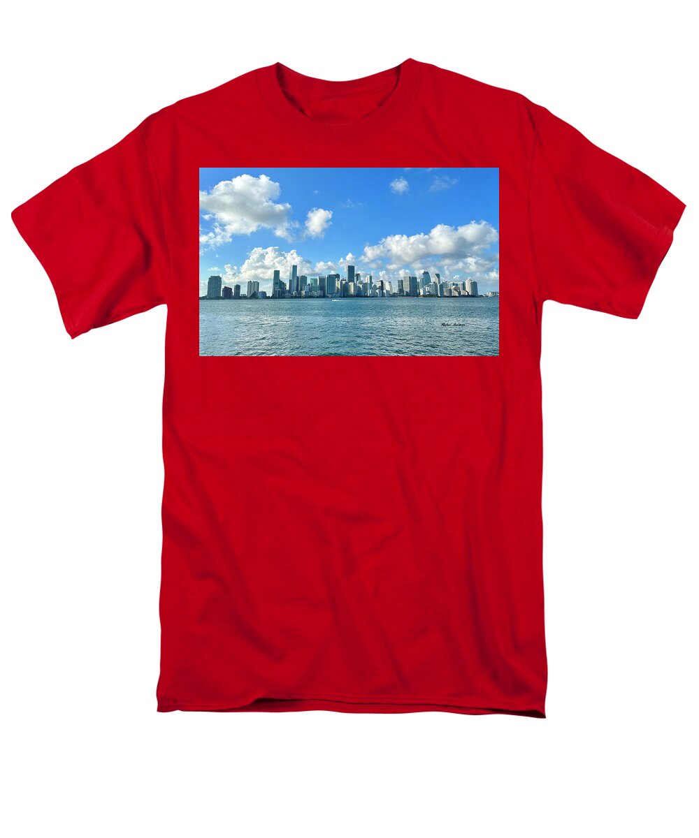 Brickell Bay from Key Biscayne Florida - Men's T-Shirt  (Regular Fit)