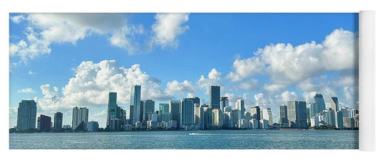 Brickell Bay from Key Biscayne Florida - Yoga Mat