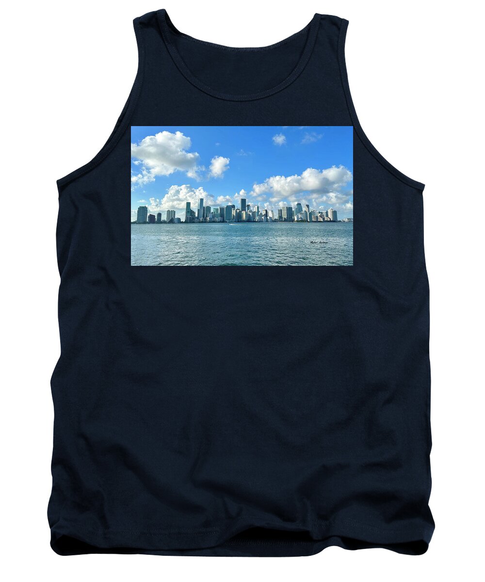 Brickell Bay from Key Biscayne Florida - Tank Top