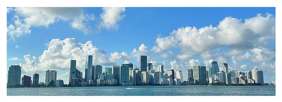 Brickell Bay from Key Biscayne Florida - Yoga Mat