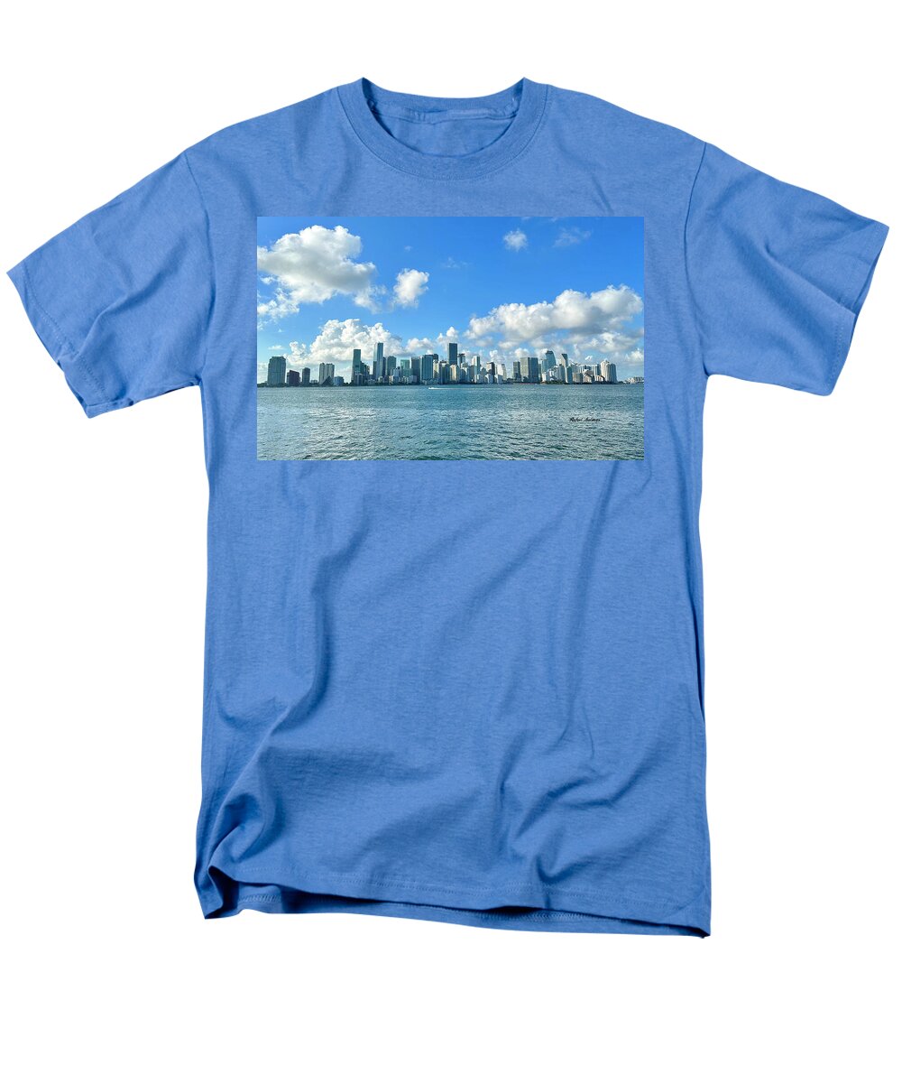 Brickell Bay from Key Biscayne Florida - Men's T-Shirt  (Regular Fit)