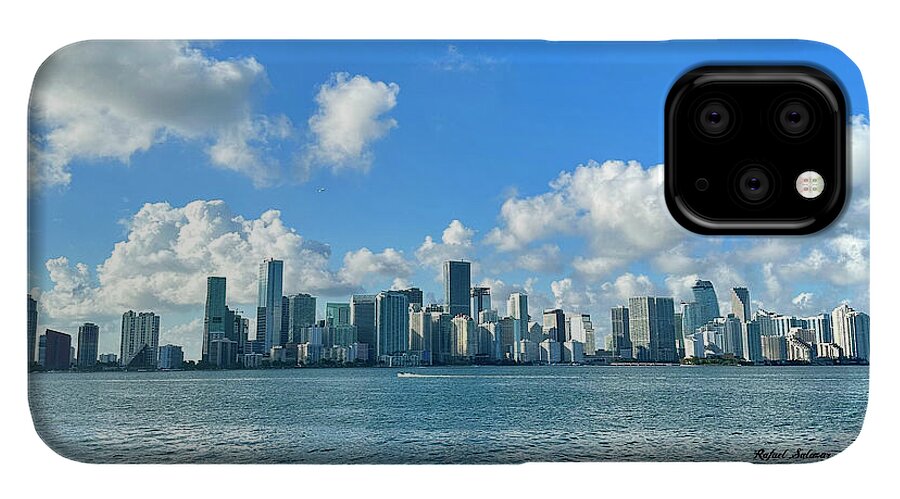 Brickell Bay from Key Biscayne Florida - Phone Case