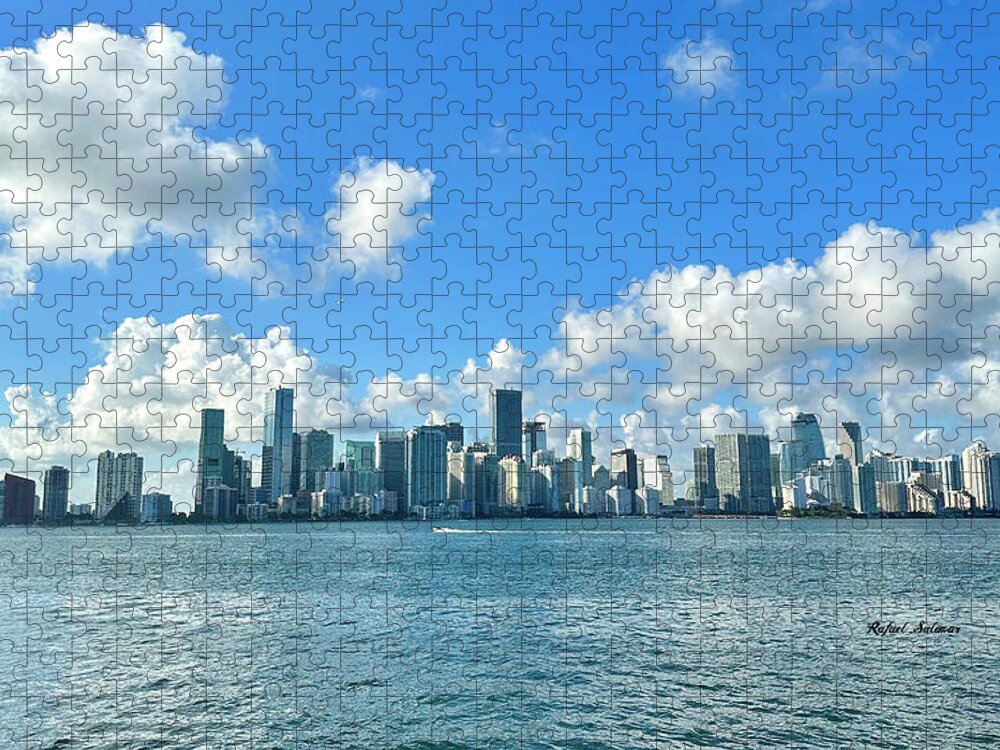 La baie de Brickell depuis Key Biscayne en Floride - Puzzle