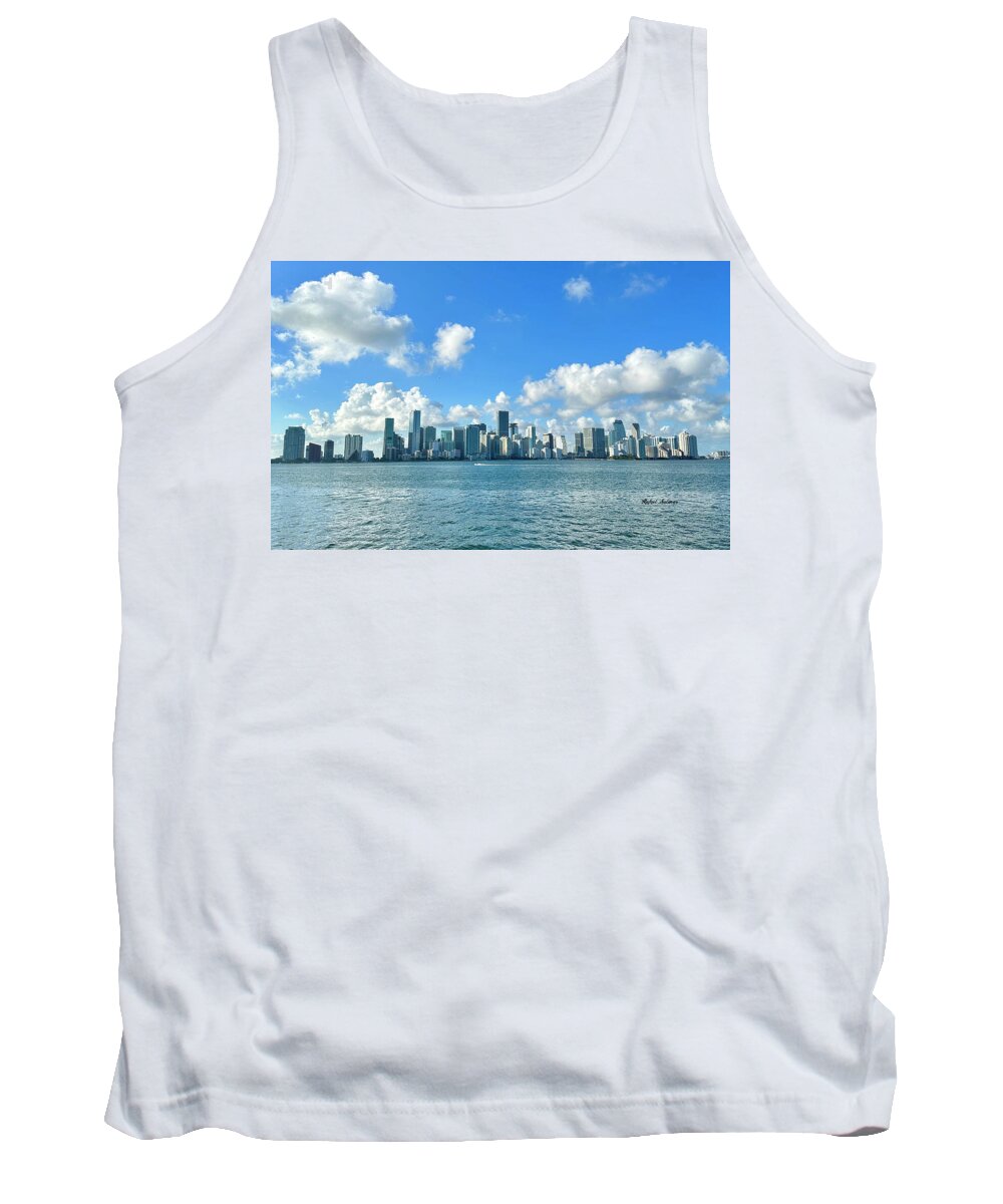 Brickell Bay from Key Biscayne Florida - Tank Top