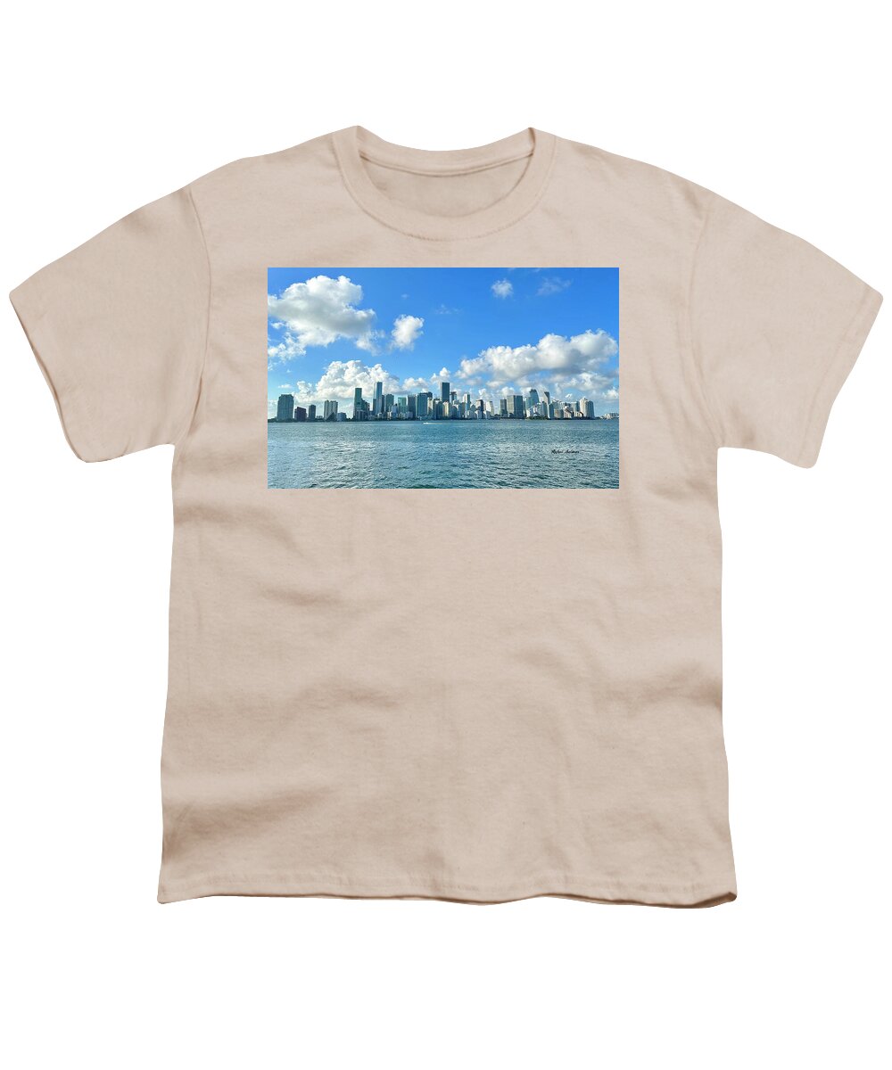 Brickell Bay depuis Key Biscayne en Floride - T-shirt pour jeunes