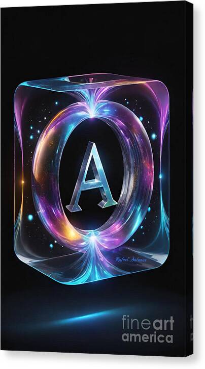 Cosmic Alphabet A - Canvas Print