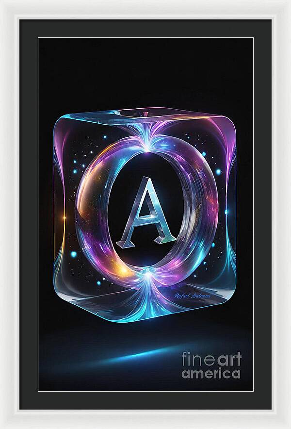 Cosmic Alphabet A - Framed Print