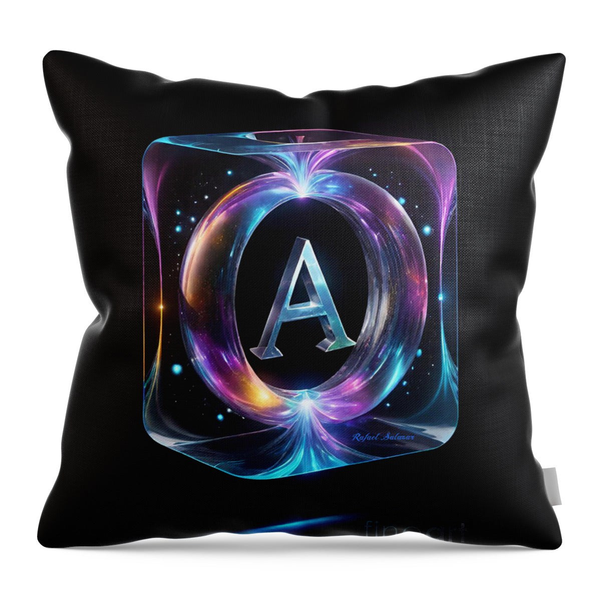 Cosmic Alphabet A - Throw Pillow