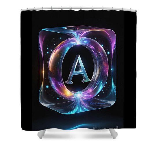 Cosmic Alphabet A - Shower Curtain