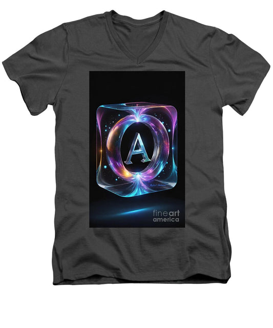 Cosmic Alphabet A - Men's V-Neck T-Shirt
